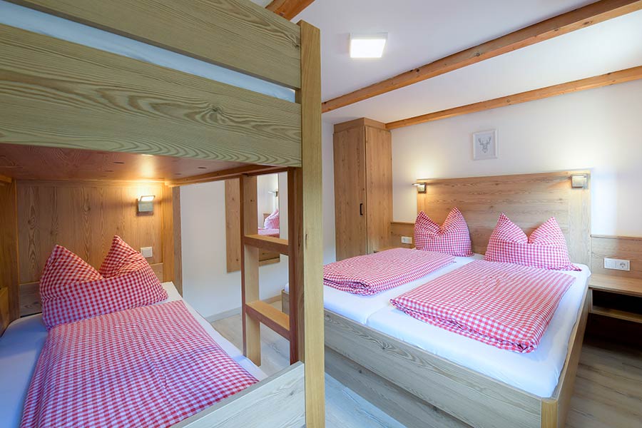 Chalet Doppelzimmer mit Stockbetten
